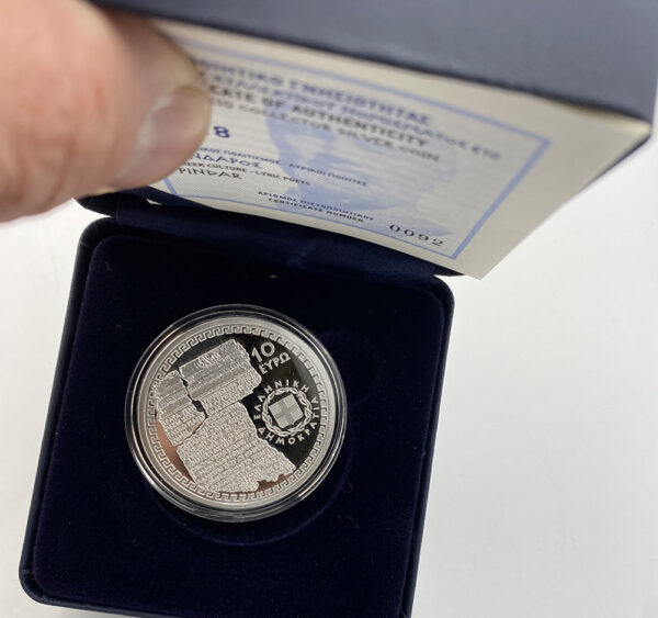 Τράπεζα Ελλάδος - 10 Ευρώ 2018, Ασημένιο Proof ''ΠΙΝΔΑΡΟΣ'' - Image 2